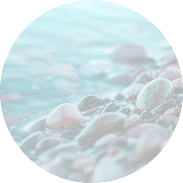 rocks on tranquil beach